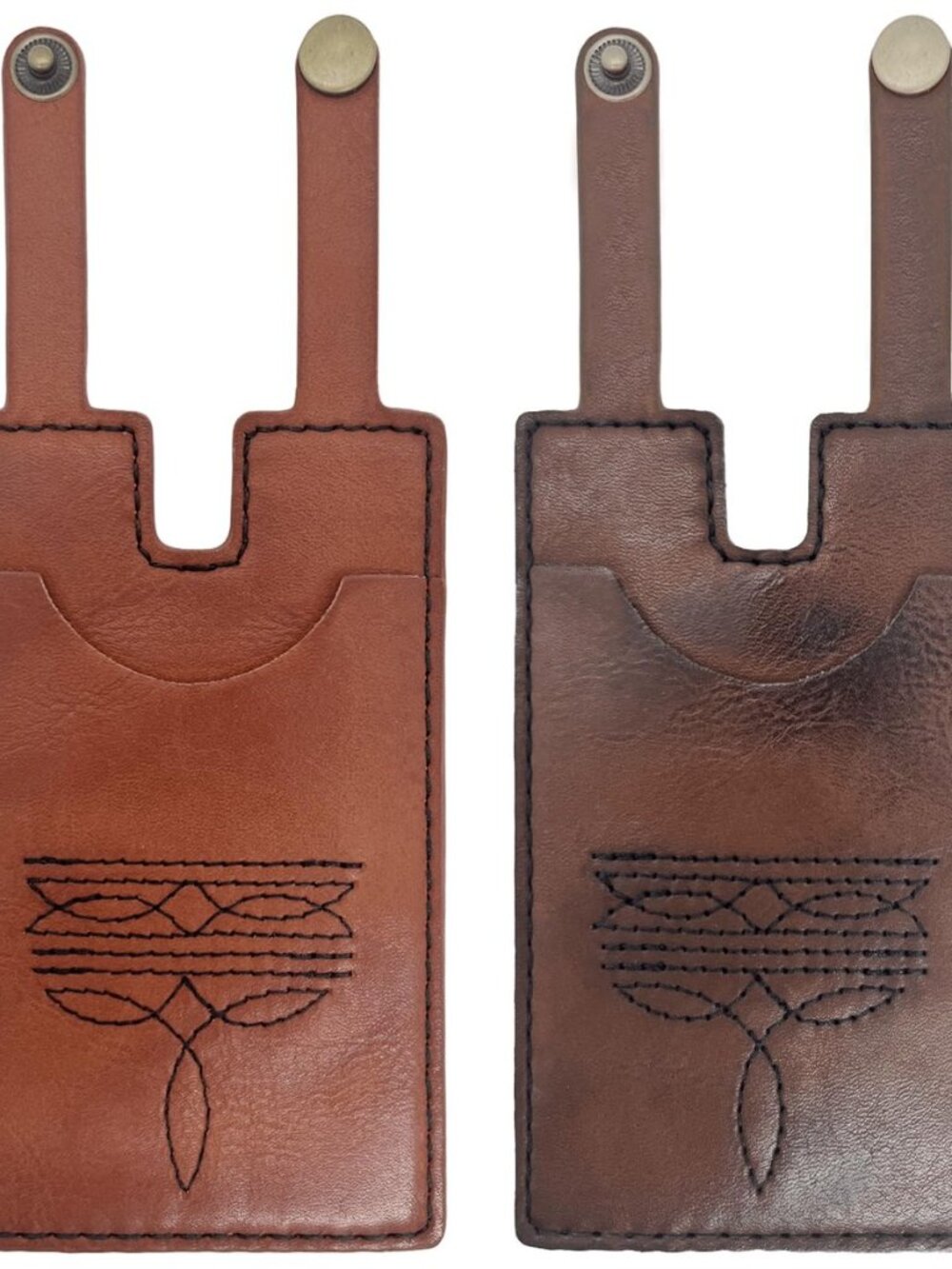 Boot Wallet for Women,Western Boot Wallet with Snap Strap,Leather Boot Wallet